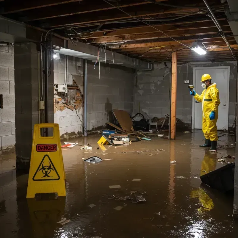 Flooded Basement Electrical Hazard in Hardwick, GA Property